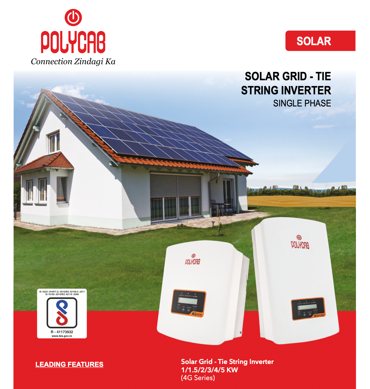POLYCAB MAKE 3KW SOLAR GRID-TIE INVERTER